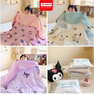 Chăn cotton đũi cho bé kích thước 1m1x1m5 , Mền hè cho bé chất liệu đũi cotton thoáng mát mềm mại