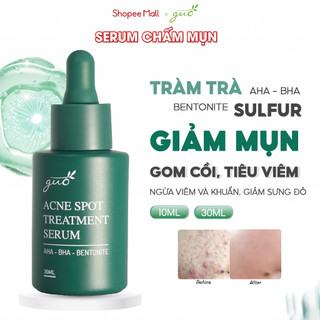 Serum giảm mụn, mờ thâm BHA 1%+AHA 2%+tràm trà, giảm sợi bã nhờn hiệu quả GUO 30ml