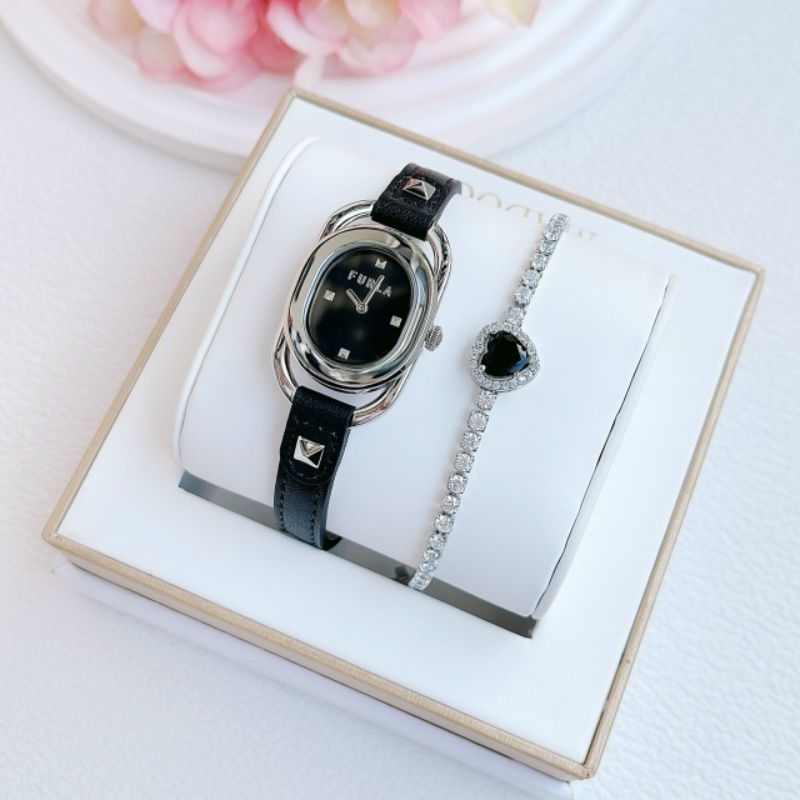 [Chính Hãng 100%] Đồng Hồ Nữ Furla WW00008001L1 Máy Nhật Quartz (Pin), Kính Khoáng Mặt Oval Siz 26mm