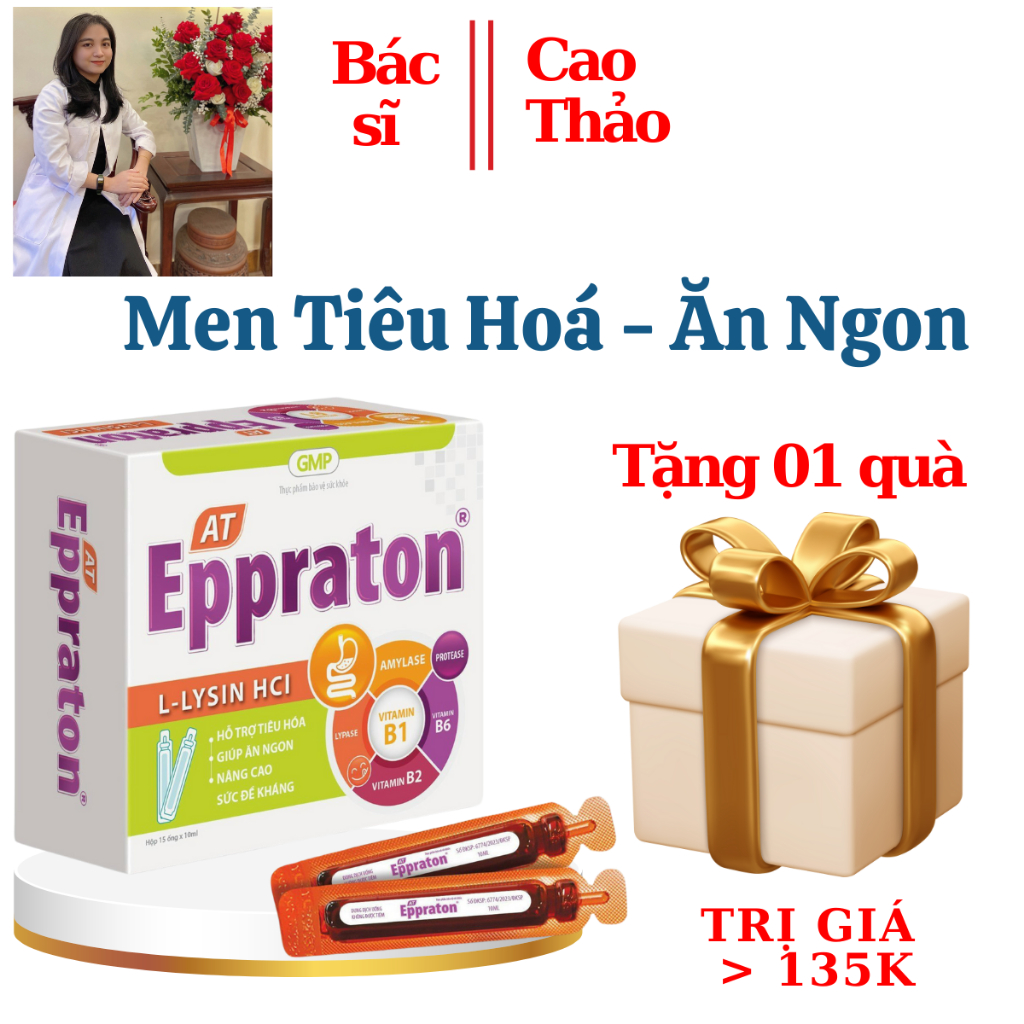 Siro Ăn Ngon Eppraton - Giúp Ăn Ngon, Hỗ Trợ Tiêu Hóa, Nâng Cao Sức Đề Kháng Hộp 25 Ống
