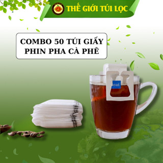 Phin giấy pha cà phê PHUKIENTUILOC, tiện dụng, túi lọc cà phê thông minh - Combo 50 túi