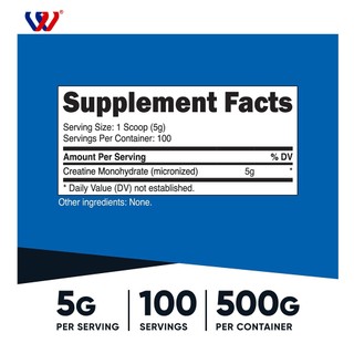 Nutricost Creatine Monohydrate Powder Micronized 500G