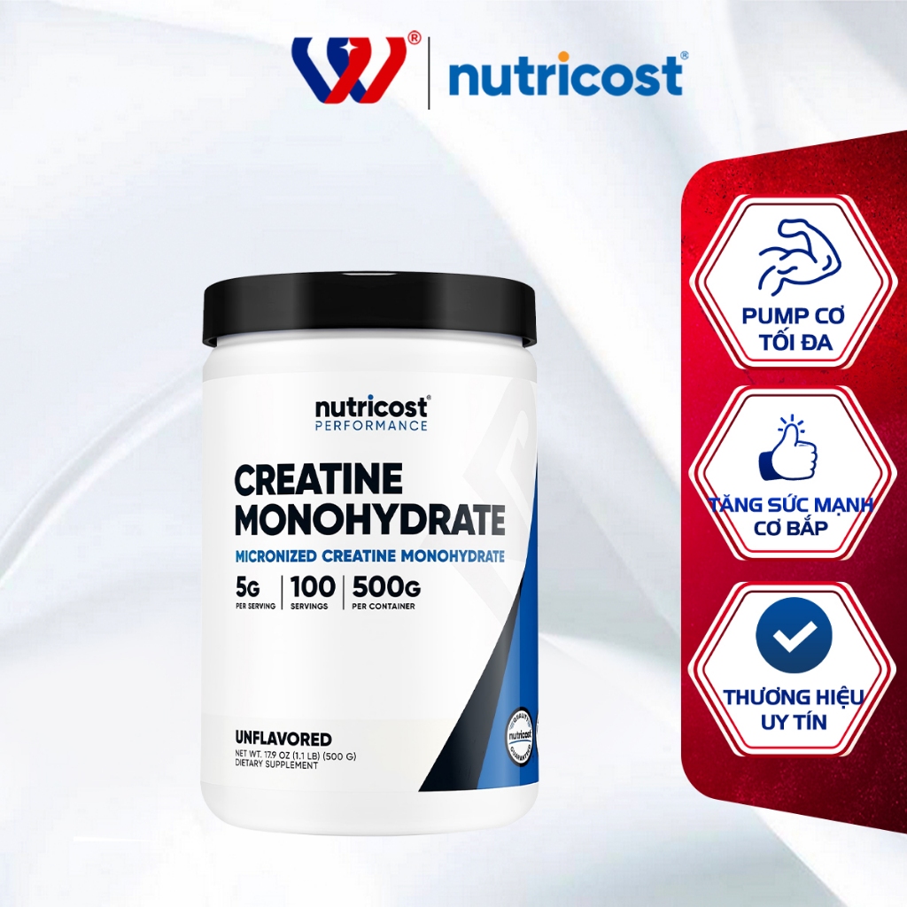 Nutricost Creatine Monohydrate Powder Micronized 500G