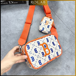 Túi Đeo Chéo MLB Logo Thêu Chữ B Vải Canvas Cao Cấp, Túi Đeo Chéo Mini Nam Nữ Hàng Full Tag Mag Bao Bì_ROLAB TX06
