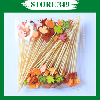 100 Cây Xiên Tre 12CM Trang Trí Đồ Uống, Bánh, Trái Cây, BBQ