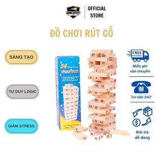 Bộ rút gỗ 54 thanh phát triển tư duy Logic và khéo léo cho bé