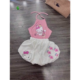 🌵🌵Set áo yếm kitty + quần bí in kitty pc