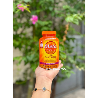 Viên uống bổ sung chất xơ Metamucil 3-in-1 Fiber Psyllium Fiber Supplement Capsule 300 viên