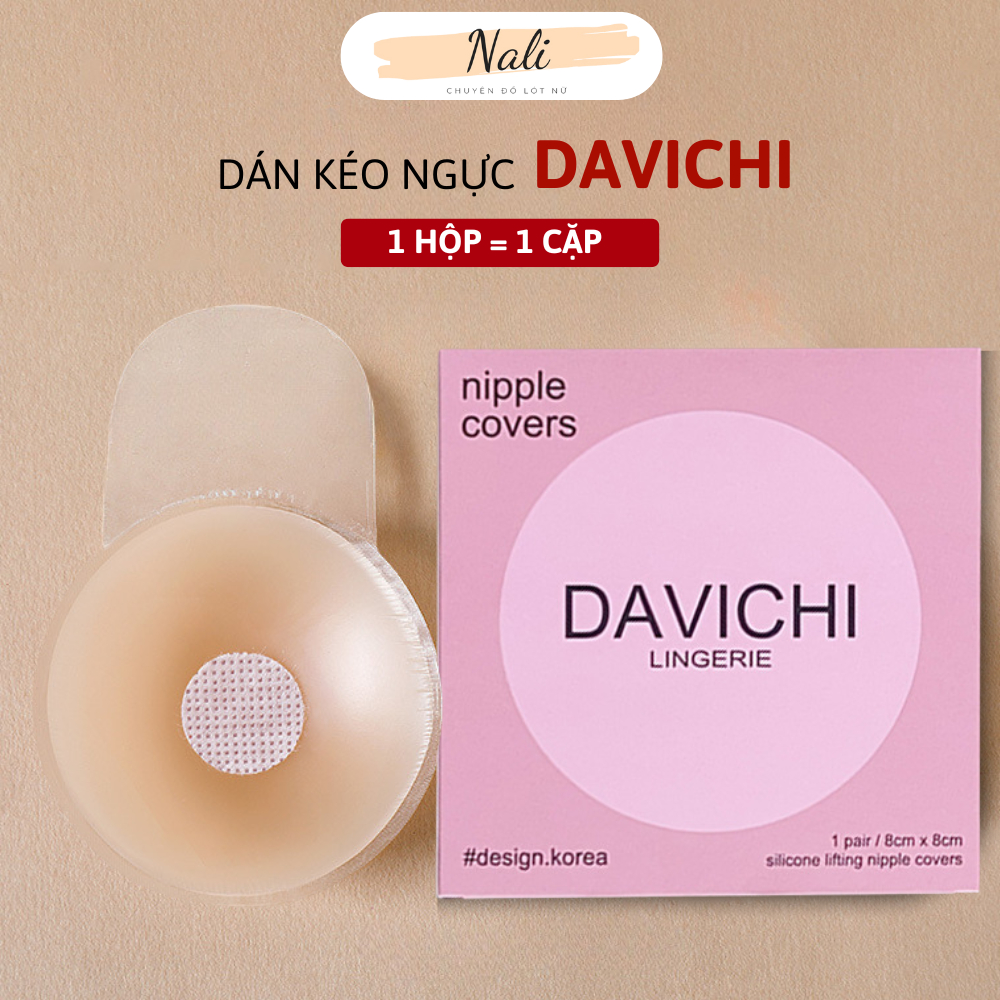  Miếng Dán Ngực Silicone Siêu Dính DAVICHI Có Miếng Kéo Giúp Ngực Đầy Đặn Chống Chảy Xệ NL358 