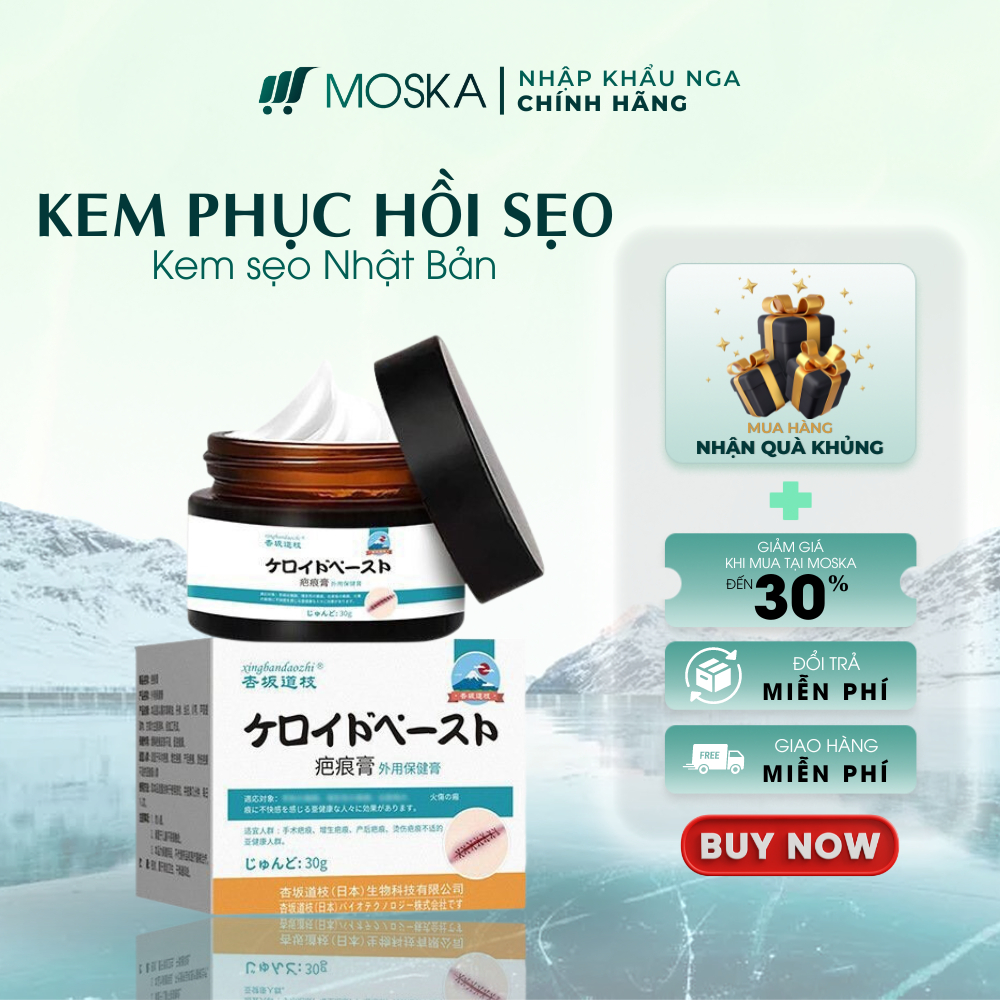 Kem Phục Hồi Sẹo, Ngăn Ngừa Hình Thành Sẹo, Giảm sẹo, Giảm sắc tố da, Phục Hồi Sẹo Công Thức Nhật Bản 30g| Moska Shop