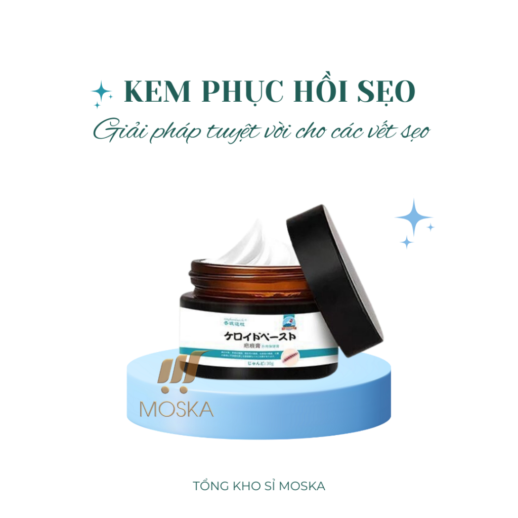 Kem Phục Hồi Sẹo, Ngăn Ngừa Hình Thành Sẹo, Giảm sẹo, Giảm sắc tố da, Phục Hồi Sẹo Công Thức Nhật Bản 30g| Moska Shop