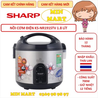 Nồi cơm điện Sharp nhập khẩu Thái Lan 1.8 lít, chính hãng, hàng mới, bảo hành 12 tháng