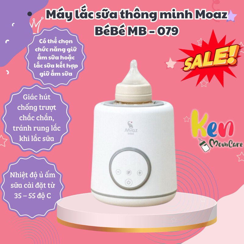 MÁY LẮC SỮA VÀ GIỮ ẤM SỮA TỰ ĐỘNG MOAZBEBE MB079 ( bảo hành chính hãng 12 tháng )