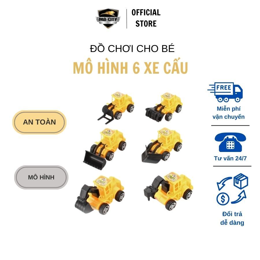 Đồ chơi mô hình cẩu 6 món y hình