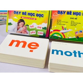 Bộ thẻ Flashcard Thông Minh 100 Thẻ DẠY BÉ HỌC ĐỌC Theo Phương Pháp Glenn Doman