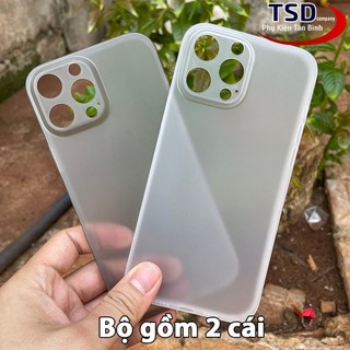Combo 2 Ốp Lưng Trong Nhám Unibody iPhone 13 Pro Max Siêu Mỏng