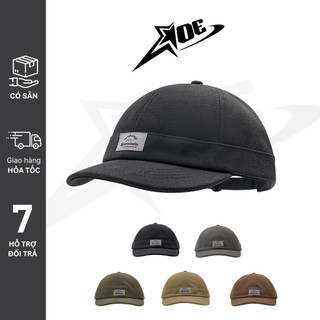 (Có sẵn) AOE STUDIO - Mũ lưỡi trai bóng chày nam nữ Y2K vành ngắn chất kaki thêu nhãn phong cách Nhật Bản cá tính