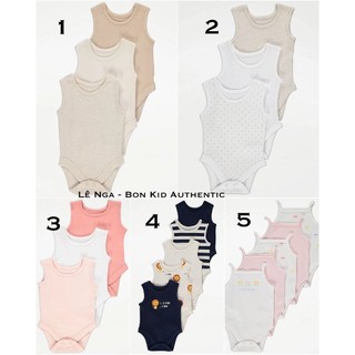 [FORM NHỎ] Set 3/Set 5 body bé trai bé gái GEORGE UK chính hãng sz từ 3-6m đến 2-3y