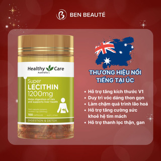 Hàng Công Ty Mầm Đậu Nành Healthy Care Super Lecithin 1200mg 100 Viên