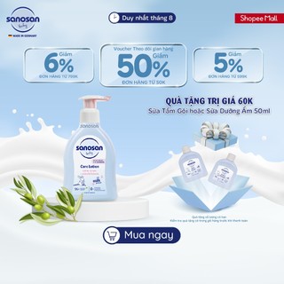 Sữa dưỡng ẩm Sanosan Baby với protein sữa thủy phân 0M+ 200ml