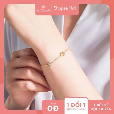 Lắc Tay Nữ Vàng Tây 14k LLF326 Huy Thanh Jewelry