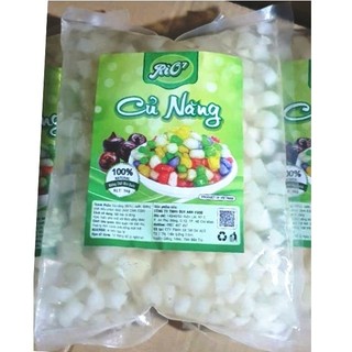 Củ năng rio7 cắt hạt lựu, ngâm nước đường - bịch 1kg