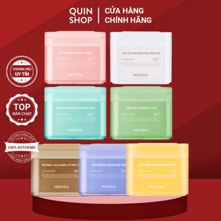  Bông Toner Giảm Mụn Sáng Da Ngừa Lão Hóa Mediheal Brightening Moisture Tea Tree Collagen Retinol Phyto-enzyme Pads 