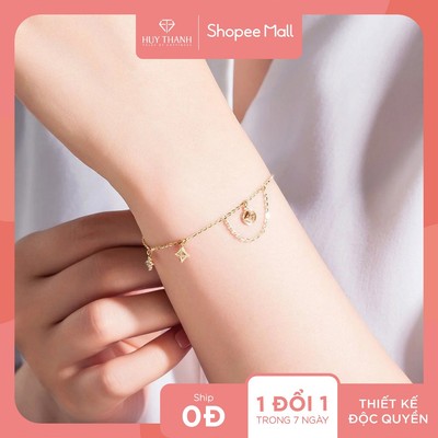 Lắc Tay Nữ Vàng Tây 14k LLF327 Huy Thanh Jewelry