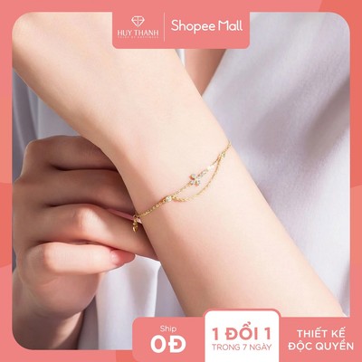 Lắc Tay Nữ Vàng Tây 14k LLF328 Huy Thanh Jewelry