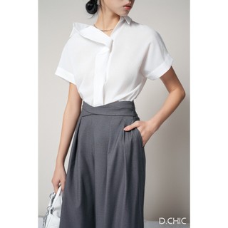 D.CHIC Áo cổ bẻ tay cộc tà lệch MS: 1812590