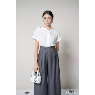 D.CHIC Áo cổ bẻ tay cộc tà lệch MS: 1812590