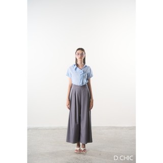 D.CHIC Áo cổ bẻ tay cộc tà lệch MS: 1812590