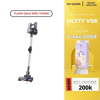 Máy hút bụi cầm tay không dây ultty v08 - lực hút 24000 pa, chức năng lau nhà và hút bụi kết hợp.