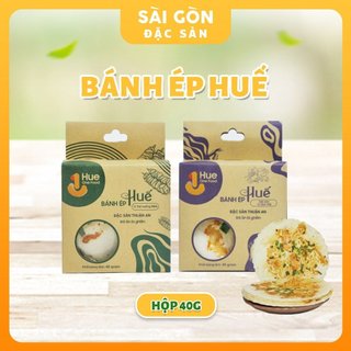 Bánh ép huế khô vị tôm thịt và bánh ép huế khô vị thịt nướng đặc sản thuân an huế hộp 40 gam