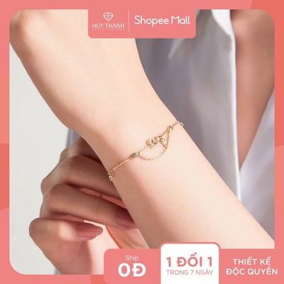 Lắc Tay Nữ Vàng Tây 14k LLF331 Huy Thanh Jewelry