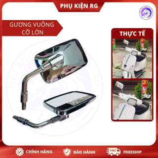 Kính Chiếu Hậu Moto Vuông Cỡ Lớn, Gương Xe Máy cho AB, SH, SH Mode, Wave...