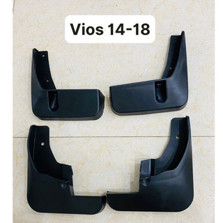 Bộ 4 chắn bùn xe Vios 2014 đến 2024 chất liệu nhựa dẻo +  kèm ốc vít vừa form xe, lắp đặt dễ dàng