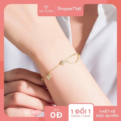 Lắc Tay Nữ Vàng Tây 14k LLF334 Huy Thanh Jewelry