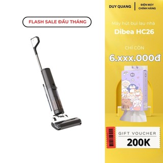 Máy hút bụi lau nhà, khử trùng nước, giám sát tương tác bằng giọng nói Tiếng Việt Dibea HC26