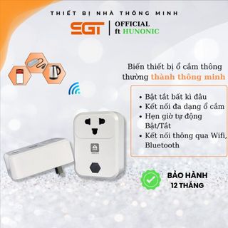 Ổ cắm thông minh chính hãng Hunonic SK01 điều khiển bằng Wifi hẹn giờ tự động SGT