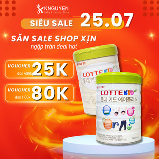Sữa bột bò /dê bổ sung canxi giúp phát triển chiều cao trí não lotte kid a+ hàn quốc lon 760g