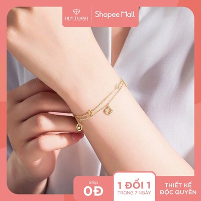Lắc Tay Nữ Vàng Tây 14k LLF336 Huy Thanh Jewelry