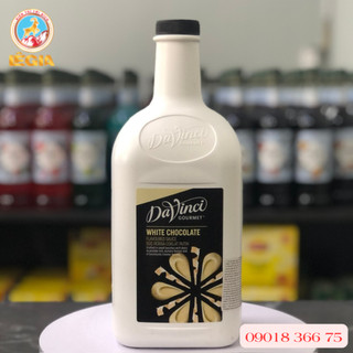 Sốt davinci socola trắng - bình 2 lít - white chocolate sauce davinci gourmet