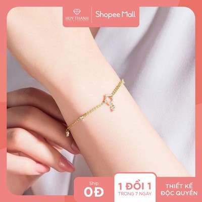 Lắc Tay Nữ Vàng Tây 14k LLF337 Huy Thanh Jewelry