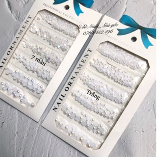 Set trai nửa mĩ size trắng, 7 màu, phụ kiện nail