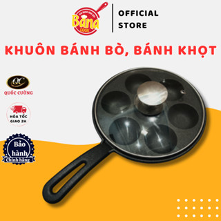  Chảo Khuôn Làm Bánh Bạch Tuộc Bánh Bò Bánh Khọt Quốc Cường 7 Lỗ - BANA COOK 