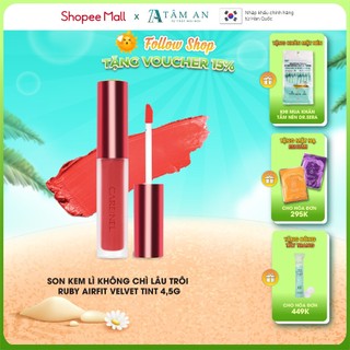 Son kem lì dưỡng môi chính hãng Hàn Quốc CARE:NEL RUBY AIRFIT VELVET TINT 4,5g