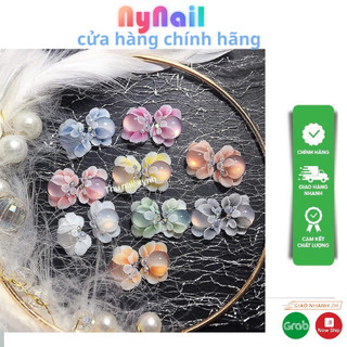 Hoa Bột nail” sét 10 bông hoa đá mắt mèo hotrend”