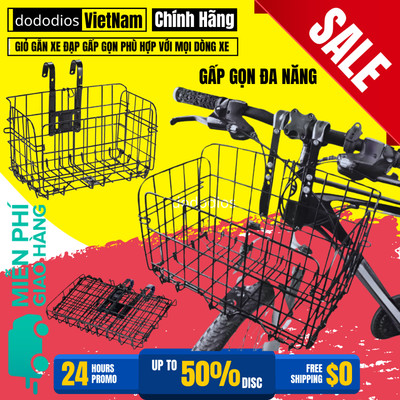 Giỏ Xe Đạp Thể Thao Gấp Lại Được Gắn Xe Đạp Sports - Giỏ Gắn Xe Đạp - Hàng Chính Hãng Dododios