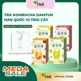 Trà Kombucha Damtuh Hàn Quốc Vị Trái Cây - Hộp 10 Gói, Hàng công ty nhập khẩu có tem phụ